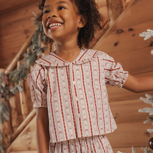 Rylee + Cru - Ruffle Pajamas - Candy Cane Lane