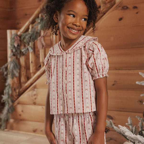Rylee + Cru - Ruffle Pajamas - Candy Cane Lane