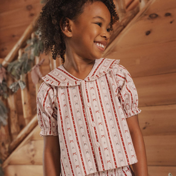 Rylee + Cru - Ruffle Pajamas - Candy Cane Lane