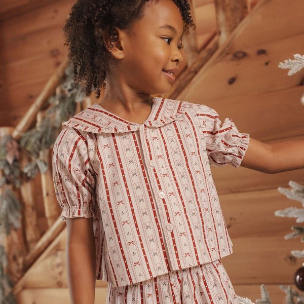 Rylee + Cru - Ruffle Pajamas - Candy Cane Lane