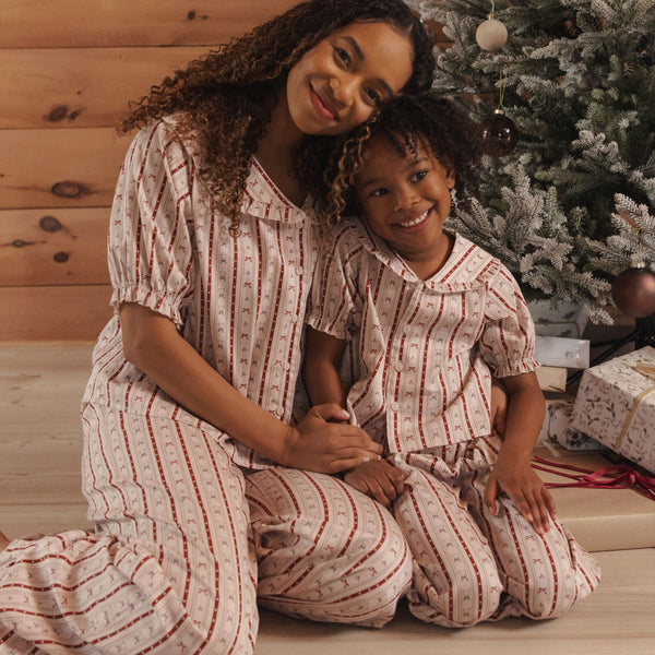 Rylee + Cru - Ruffle Pajamas - Candy Cane Lane