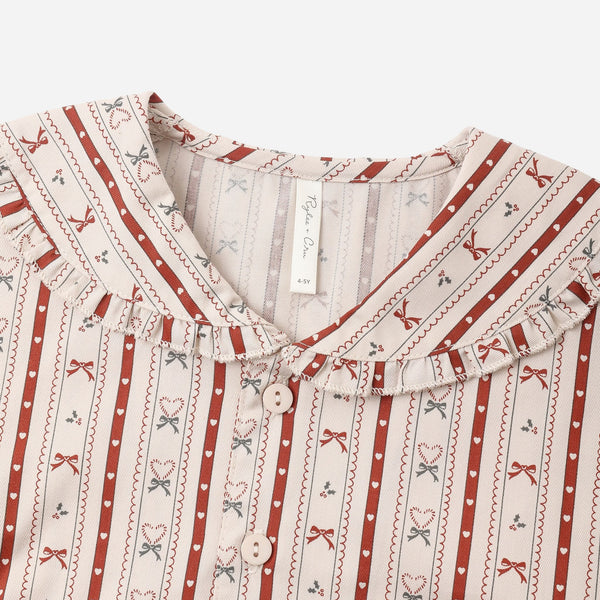 Rylee + Cru - Ruffle Pajamas - Candy Cane Lane