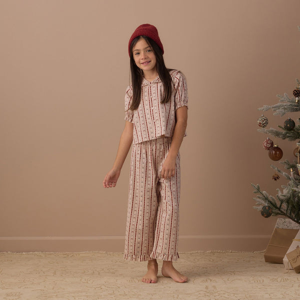 Rylee + Cru - Ruffle Pajamas - Candy Cane Lane