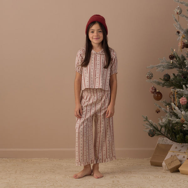 Rylee + Cru - Ruffle Pajamas - Candy Cane Lane