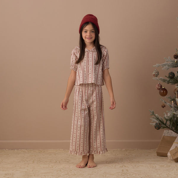 Rylee + Cru - Ruffle Pajamas - Candy Cane Lane