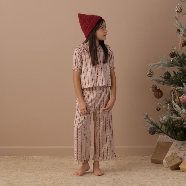Rylee + Cru - Ruffle Pajamas - Candy Cane Lane