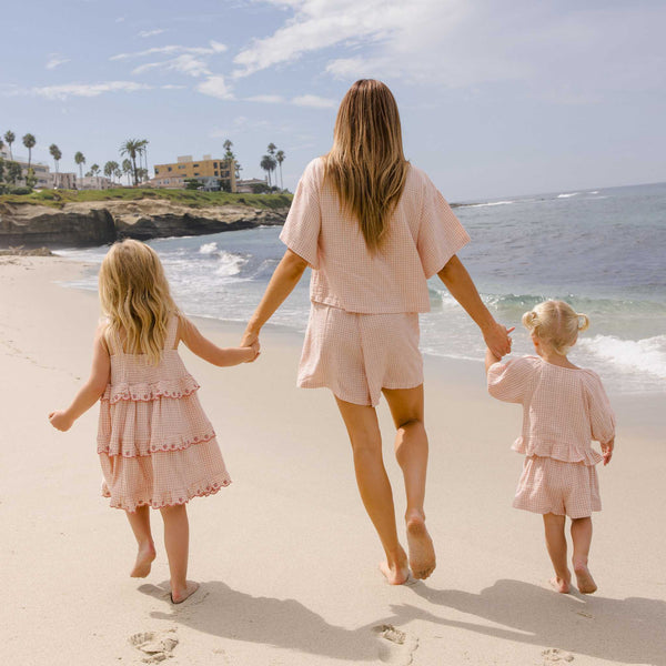 Rylee + Cru - Ruffled Swing Dress - Petal Gingham