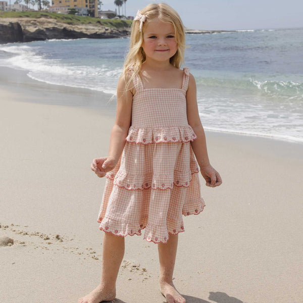 Rylee + Cru - Ruffled Swing Dress - Petal Gingham