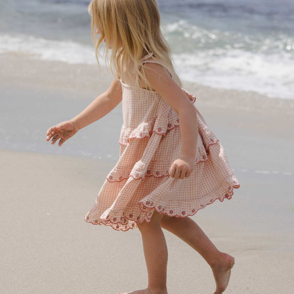 Rylee + Cru - Ruffled Swing Dress - Petal Gingham