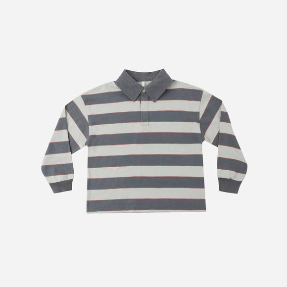 Rylee + Cru - Rugby Polo - Sage Stripe