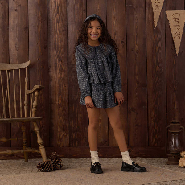 Rylee + Cru - Tiered Mini Skirt - Heart Ditsy
