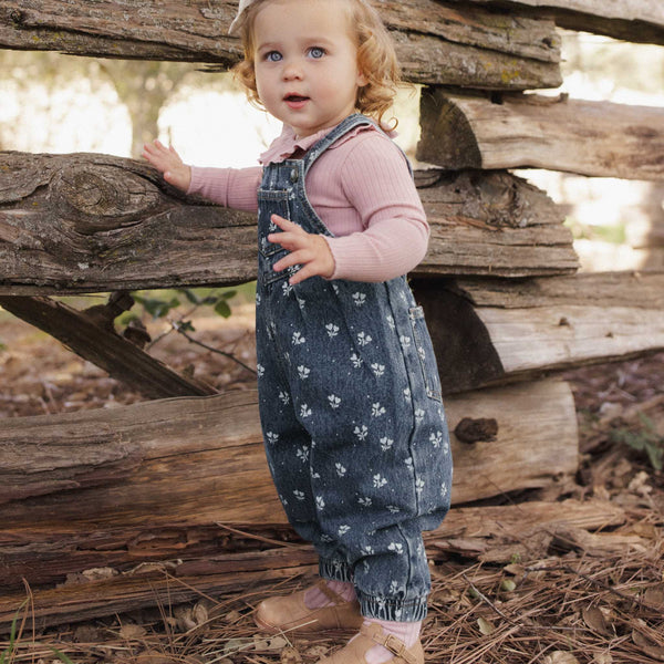 Rylee + Cru - Vintage Overall - Heart Ditsy