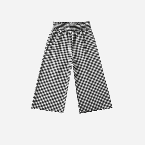 Rylee + Cru - Wide Leg Pant - Black Gingham