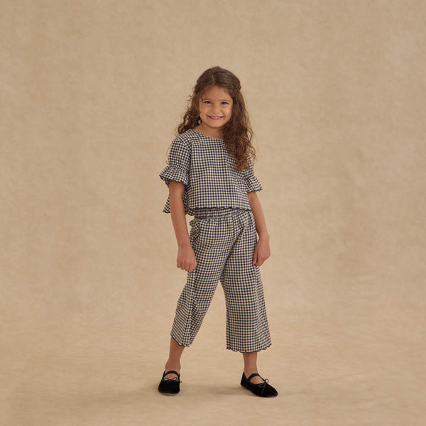 Rylee + Cru - Wide Leg Pant - Black Gingham