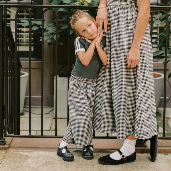 Rylee + Cru - Wide Leg Pant - Black Gingham