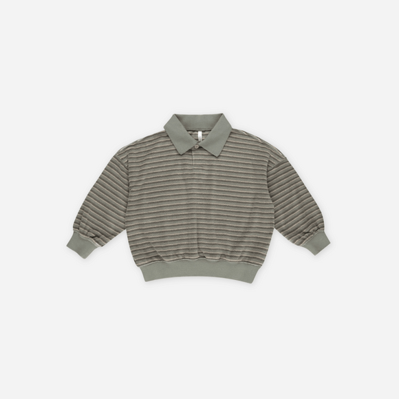 Rylee + Cru - Collared Sweatshirt - Retro Stripe