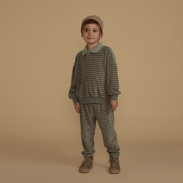Rylee + Cru - Collared Sweatshirt - Retro Stripe