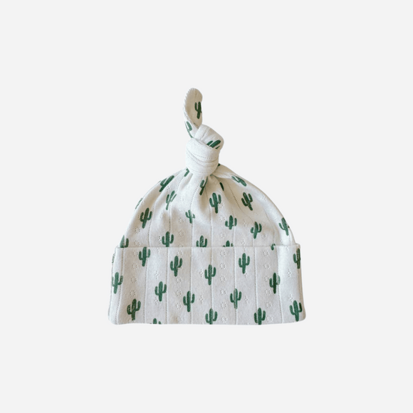 SIIX - Organic Pointelle Beanie - Cactus