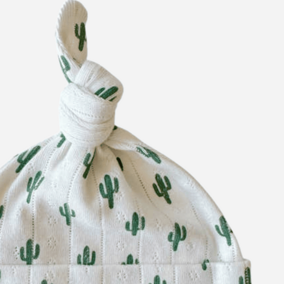 SIIX - Organic Pointelle Beanie - Cactus