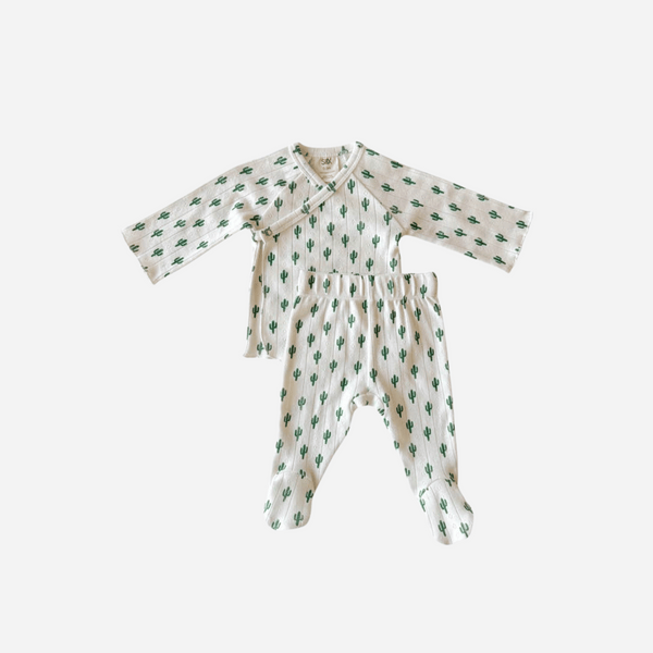 SIIX - Organic Pointelle Newborn Set - Cactus
