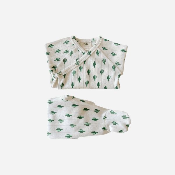 SIIX - Organic Pointelle Newborn Set - Cactus