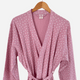 SIIX - Organic Pointelle Women's Robe - Pink Flower