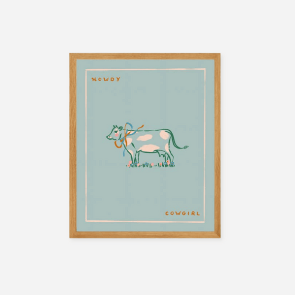 Samantha Johnson Illustration - Dairy Cow Art Print