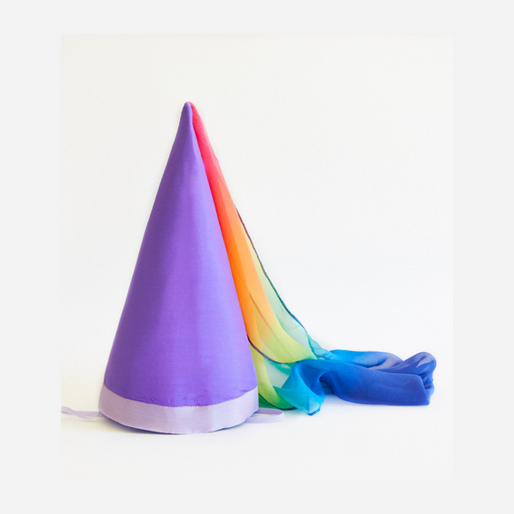 Sarah’s Silks - Purple & Rainbow Princess Hat