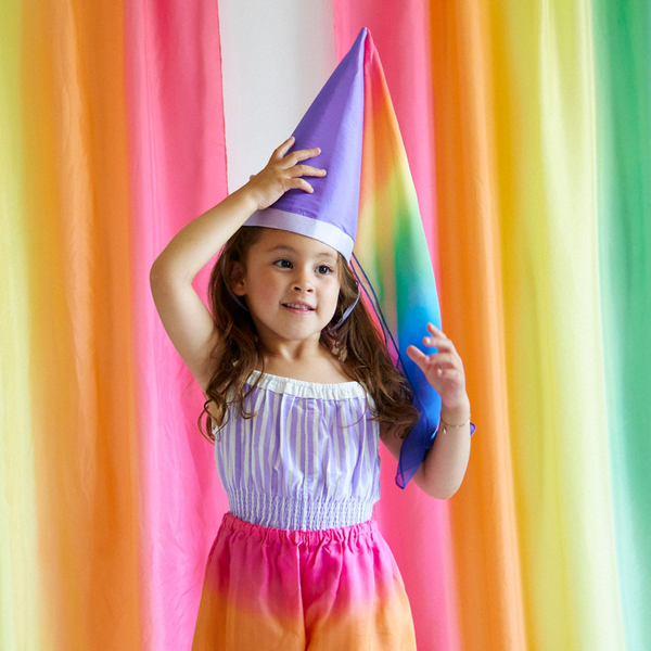 Sarah’s Silks - Purple & Rainbow Princess Hat