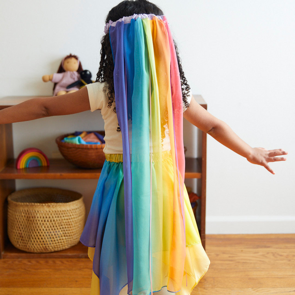 Sarah’s Silks - Silk Georgette Rainbow Veil