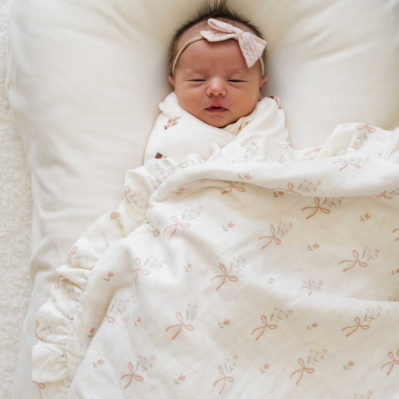 Saranoni - Bamboo Rayon Muslin / Lush Receiving Blanket - Blaklee