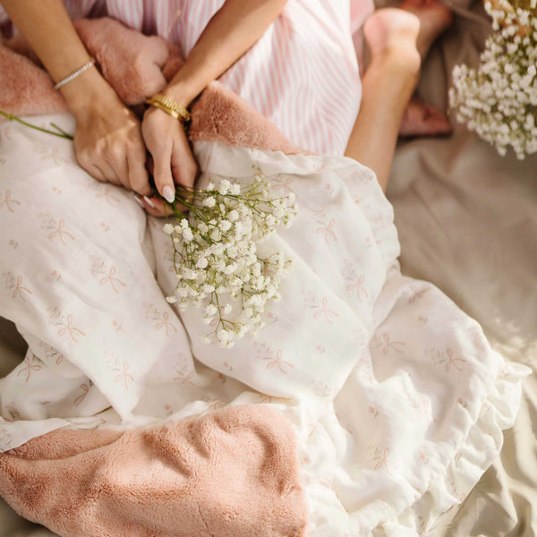 Saranoni - Bamboo Rayon Muslin / Lush Receiving Blanket - Blaklee