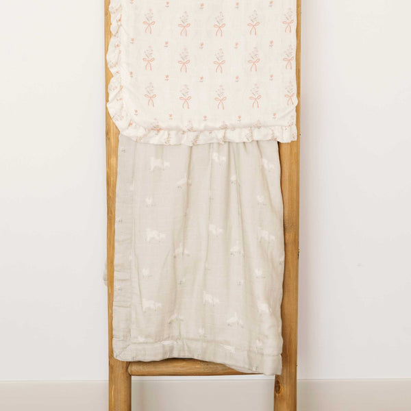 Saranoni - Bamboo Rayon Muslin / Lush Receiving Blanket - Boone