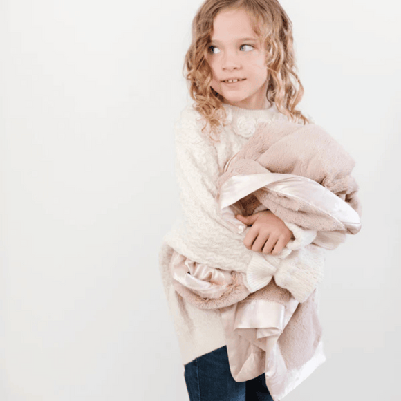 Saranoni - Lush Satin Border Receiving Blanket - Daisy