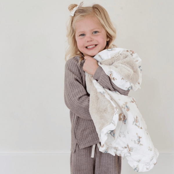 Saranoni - Peter Rabbit™ Bamboo Rayon Muslin/Lush Mini Blankets - Girl