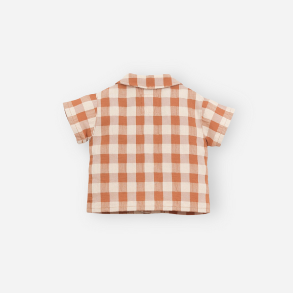 PLAY UP - Short-sleeved Vichy Woven Shirt - Scent