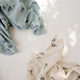 Rose in April - Small Bianca Cotton Muslin Swaddle- Goose / Natural