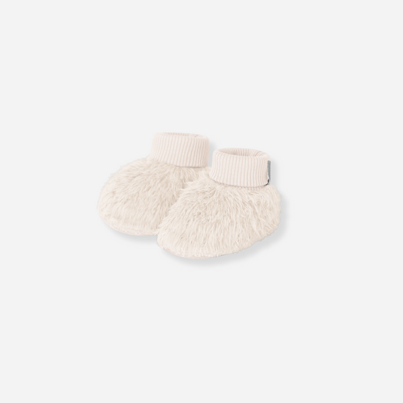 Snug - Organic Cotton Fur Booties- Pink