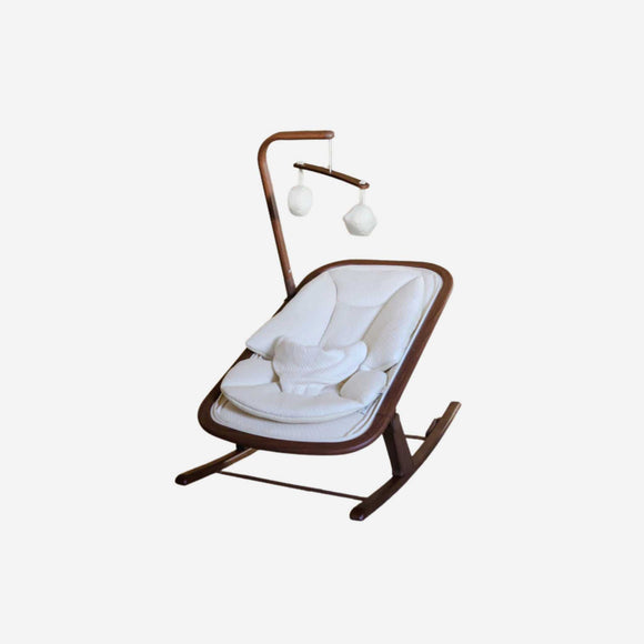 Snuggle Me Organic - Infant Rocker - Natural/Walnut