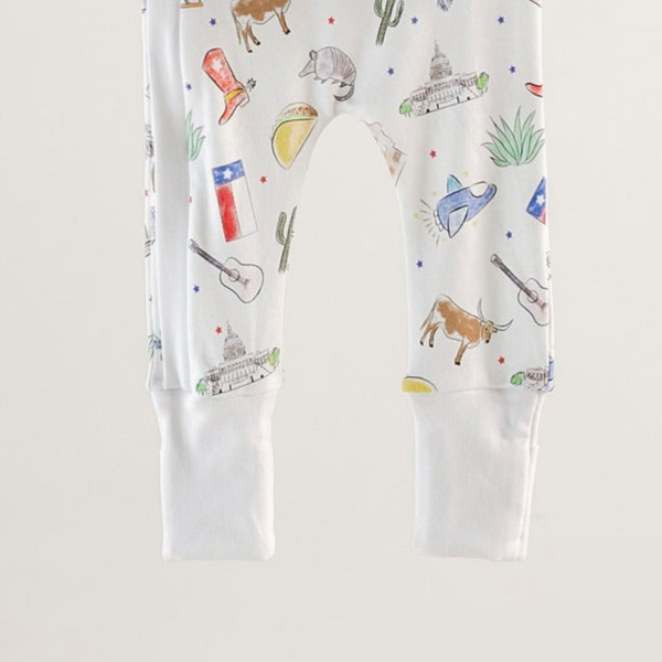 Nola Tawk - Texas Kids Organic Cotton Pajama Set - Zip Up