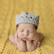 The Blueberry Hill - Avery Hand-Crochet Organic Cotton Crown - Grey