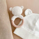 The Blueberry Hill - Cotton Crochet Rattle Teether - Bear