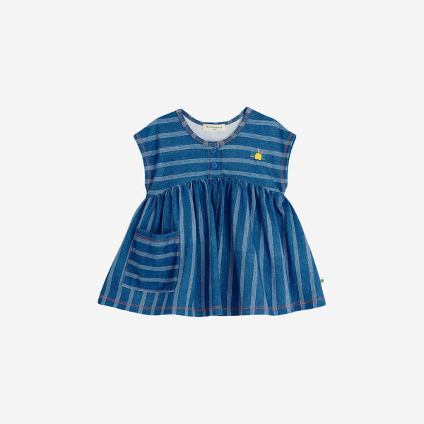 The Bonnie Mob - Milena Short Sleeve Dress - Pinstripe