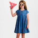 The Bonnie Mob - Milena Short Sleeve Dress - Pinstripe
