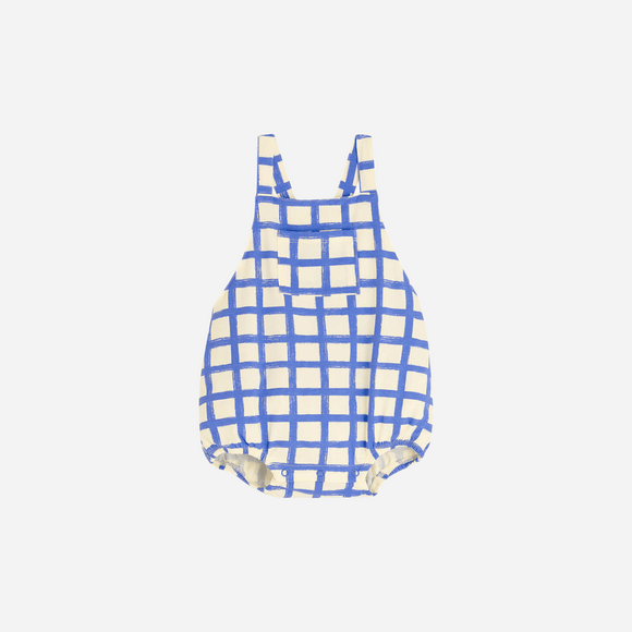 The Bonnie Mob - Scooter Bubble Romper - Blue Checker