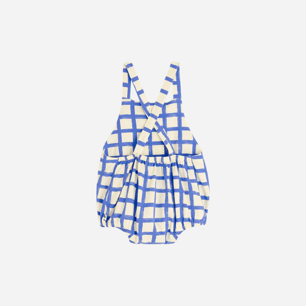 The Bonnie Mob - Scooter Bubble Romper - Blue Checker