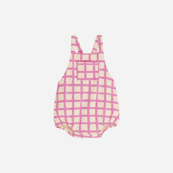 The Bonnie Mob - Scooter Bubble Romper - Pink Checker