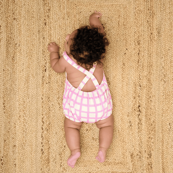 The Bonnie Mob - Scooter Bubble Romper - Pink Checker