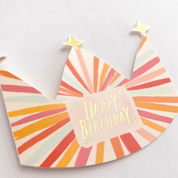 The First Snow - Happy Birthday Crown - Greeting Card