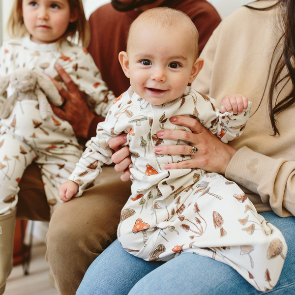 goumikids - Viscose Bamboo + Organic Cotton Convertible Gown - Toadstool